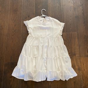 Spring White Babydoll Dress